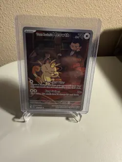 Pokemon TCG Team Rockets Meowth Card 203/182 Destined Rivals - Image 1