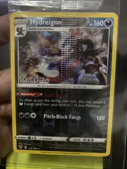 Hydreigon Stamp Card Thank You 110/189 Reverse Holo SEALED ENGLISH PROMO CARD - Image 2