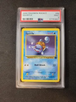 2000 Pokemon Rocket 68 Squirtle PSA 9 WoTC - Image 1