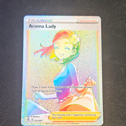Pokemon TCG Aroma Lady 221/203 SWSH07 Evolving Skies Full Art Holo Secret EN - Image 1