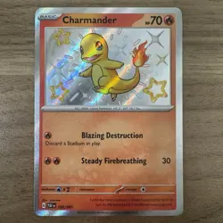 Charmander 109/091 SV: Paldean Fates Baby Shiny Pokemon Tcg - Nm/m - Image 1