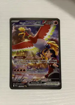 Ethan's Ho-Oh ex 230/182 Destined Rivals Full Art Holo 230HP - Image 3