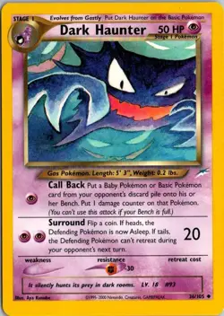 DARK HAUNTER 36/105 UNCOMMON NEO DESTINY POKEMON UNLIMITED LP - Image 1