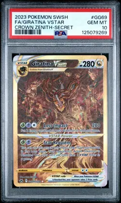 Pokemon TCG Giratina VSTAR Crown Zenith: Galarian Gallery GG69/GG70 Holo PSA 10 - Image 1