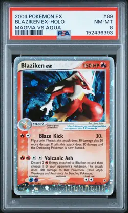 BLAZIKEN EX HOLO 89/95 TEAM MAGMA VS TEAM AQUA POKEMON PSA 8 - Image 1