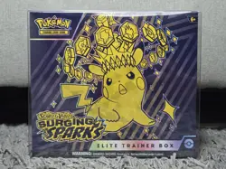 Pokemon TCG Surging Sparks Elite Trainer Box ETB Sealed W/Protector - Image 1