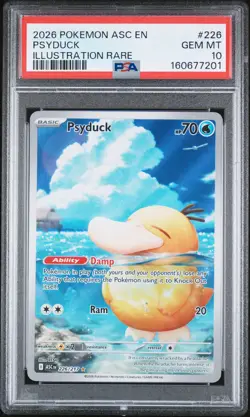 2026 POKEMON ASC EN-ASCENDED HEROES ILLUSTRATION RARE #226 PSYDUCK PSA 10 - Image 1