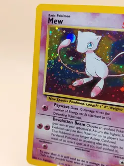 Mew Holo Rare Pokemon Black Star Promo #9 WOTC 1999-2000 SWIRL - Image 2