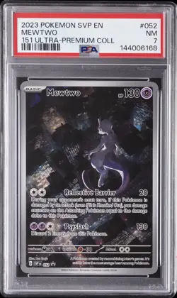 2023 POKEMON SVP EN-SV BLACK STAR PROMO #052 MEWTWO PSA 7 - Image 1