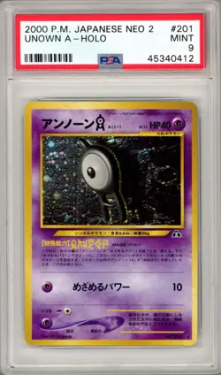 Pokemon 2000 - Neo 2 - Crossing the Ruins - Unown A - PSA 9 - MINT - Image 1