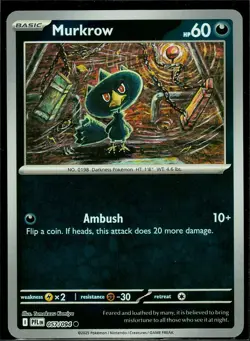 Murkrow Phantasmal Flames NM Pokemon TCG Reverse Holo - Image 1