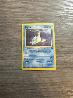 Lapras 10/62 Holo Rare Unlimited Fossil Pokemon 1308 - Image 2
