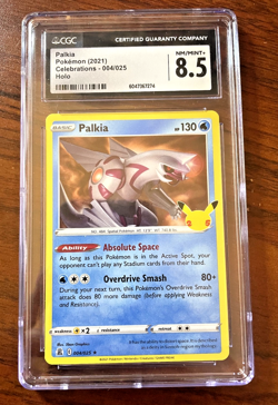 Pokemon 8.5 Slab- Graded Palkia 04/25- Celebrations 2021- Holo NM - Image 1