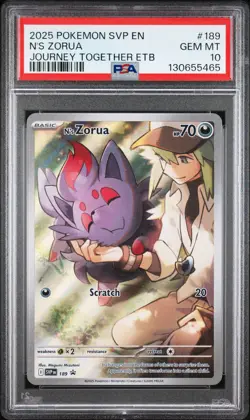 N's Zorua 189 Journey Together Elite Trainer Box ETB PROMO PSA 10 GEM MT Pokemon - Image 1