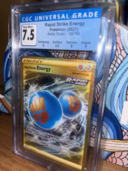 Pokemon Rapid Strike Energy 182/163 CGC 7.5 Near Mint Graded Slab! - Image 2