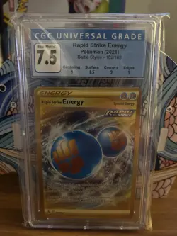 Pokemon Rapid Strike Energy 182/163 CGC 7.5 Near Mint Graded Slab! - Image 3