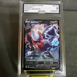 2022 Pokemon Astral Radiance Darkrai V 098/189 AGS 8 Near Mint Slab - Image 2