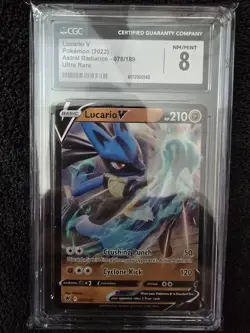 Pokemon Astral Radiance Ultra Rare Lucario V 078/189 CGC 8 Slab - Image 1