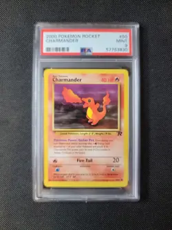 2000 Pokemon Rocket 50 Charmander PSA 9 WoTC - Image 1