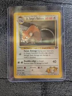 Lt. Surge’s Raticate 53/132 - Gym Challenge - NM - Image 3