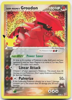 Team Magma's Groudon 9/95 Celebrations: Classic Collection Pokemon LP - Image 1
