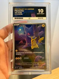 Pokemon Pikachu Gengar TCG 151C 172/151 AR Perfect Ace 10 Chinese Exclusive - Image 1