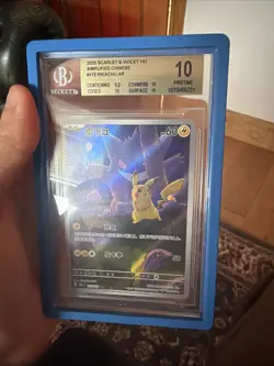 Pokemon Pikachu Gengar TCG 151C 172/151 AR BGS 10 Pristine Chinese Exclusive - Image 4