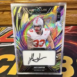 2025 Wild Card Metallix LVL Rookie Auto Jack Sawyer Ohio State PWMMFA-JS 1/1 - Image 1