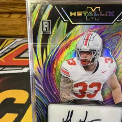 2025 Wild Card Metallix LVL Rookie Auto Jack Sawyer Ohio State PWMMFA-JS 1/1 - Image 3