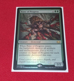 Magic the Gathering Bane of Progress Foil Commander Legends Green Used - Image 1