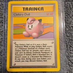 Pokemon TCG Clefairy Doll Trainer Base Set, Card 70/102 - Image 1