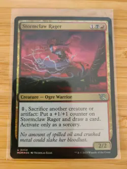 MTG Stormclaw Rager (FOIL) 0254 March of the Machine M/NM Free UK P&P - Image 1