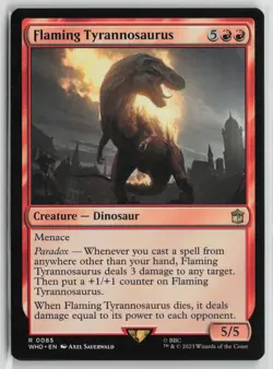 Flaming Tyrannosaurus LP 85 Universes Beyond: Doctor Who MTG - Image 1