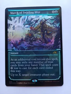MTG - 1x March of the Swirling Mist Kamingawa Neon Dynasty - Showcase Foil - NM - Image 2