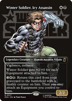 Winter Soldier, Icy Assassin Borderless Marvel Super Heroes NM MTG - Image 1