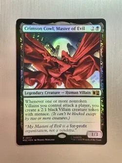 Crimson Cowl, Master Of Evil - 653 - MTG: Marvel Super Heroes - Rare - FOIL - Image 1