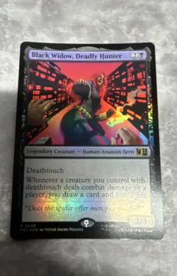 Black Widow, Deadly Hunter Commander: Marvel Super Heroes Foil MTG - Image 1