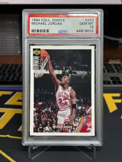 1994 Collector's Choice MICHAEL JORDAN #240 PSA 10 💎 NBA Chicago Bulls - Image 2