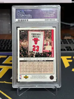 1994 Collector's Choice MICHAEL JORDAN #240 PSA 10 💎 NBA Chicago Bulls - Image 3