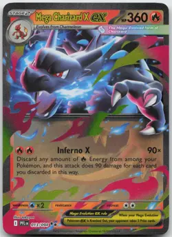 Mega Charizard X ex 013/094 Double Rare Phantasmal Flames Pokemon Holo Near Mint - Image 1