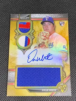 2024 Topps Triple Threads Owen White Rookie Auto Jersey Gold RC /35 #RAR-OW - Image 1