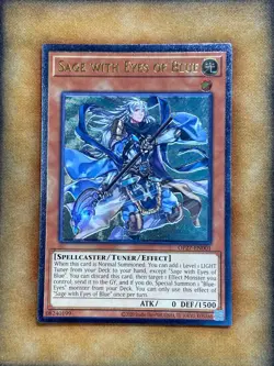 Yugioh Sage with Eyes of Blue OP27-EN001 Ultimate Rare NM - Image 1
