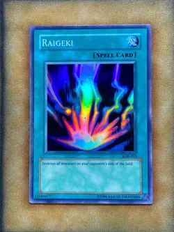 Yugioh Raigeki LOB-053 Super Rare 2017 Print NM - Image 1
