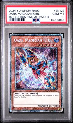 2024 YU-GI-OH! RA03-QUARTER CENTURY BONANZA #EN123 DARK MAGICIAN GIRL PSA 10 - Image 1