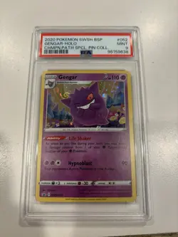 2020 Pokemon SWSH Black Star Promos Gengar Holo #SWSH052 PSA 9 - Image 3