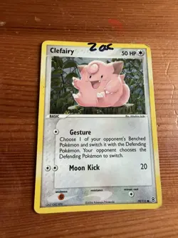 Pokemon Clefairy 59/112 Reverse Holo EX FireRed LeafGreen Card HP / DMG - Image 1