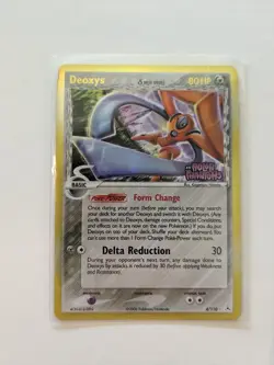 Pokemon Deoxys Delta Species Ex Holon Phantoms STAMPED 4/110 Print Line Error - Image 1