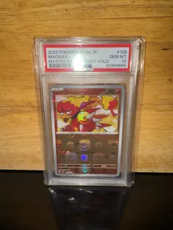 Magmar 126/165 Sv: Scarlet & Violet 151 Master Ball Reverse Holo PSA 10 💎 mint - Image 1