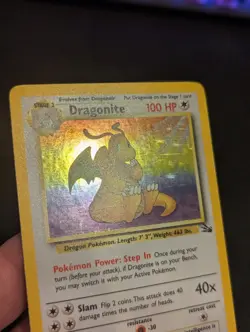 Dragonite 4/62 - Fossil - Holo - Pokemon Card WOTC - LP - Image 3