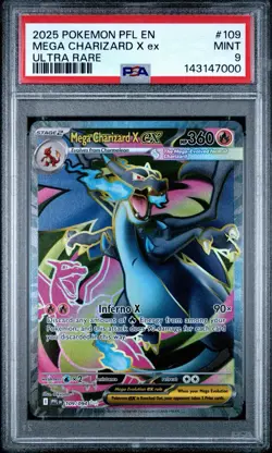 Mega Charizard X EX 109/094 Phantasmal Flames Holo Ultra Rare EN PSA 9 - Image 1